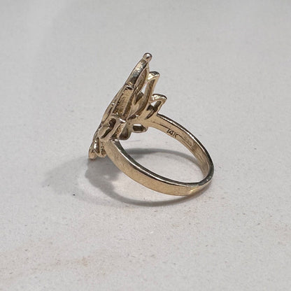 14k Gold Egyptian Lotus Ring