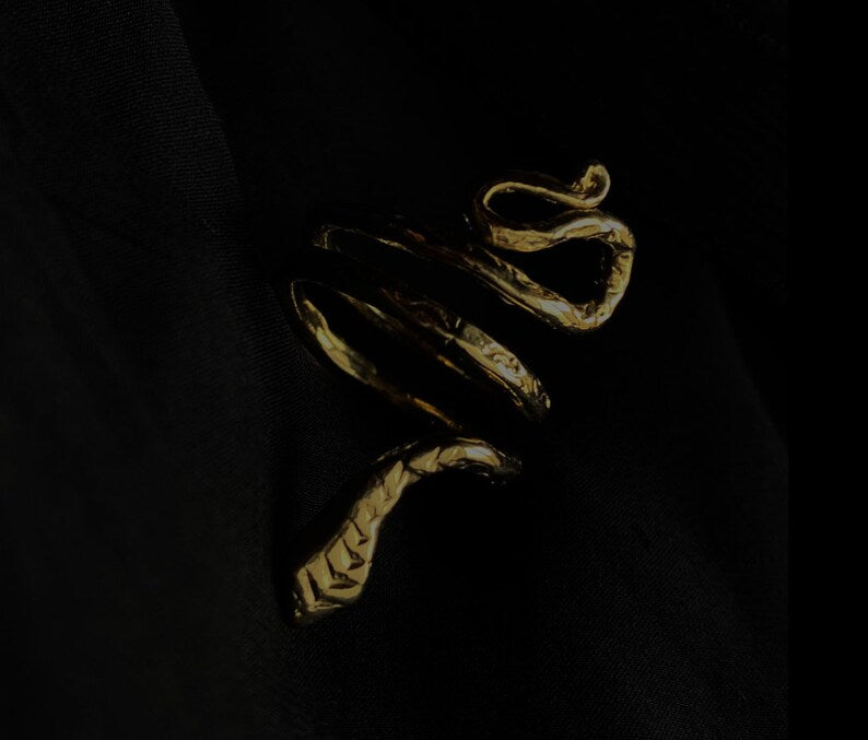 14k Gold Serpent (snake) Kundalini Ring